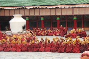 монахи монастыря Лабранг