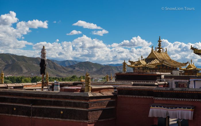 Монастырь Ташилунпо, Шигадзе, вид на горы, Гималаи