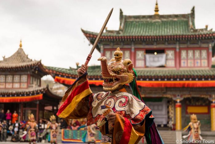 Чам, маска чам, монастырь Кумбум, Амдо, Тибет
