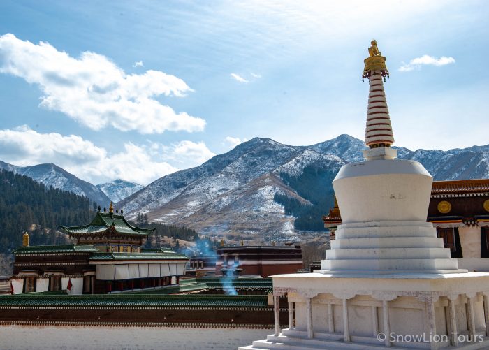 Ступа на коре вокруг монастыря Лабранг в Амдо, тур в тибет, Тибет недорого, как попасть в Тибет